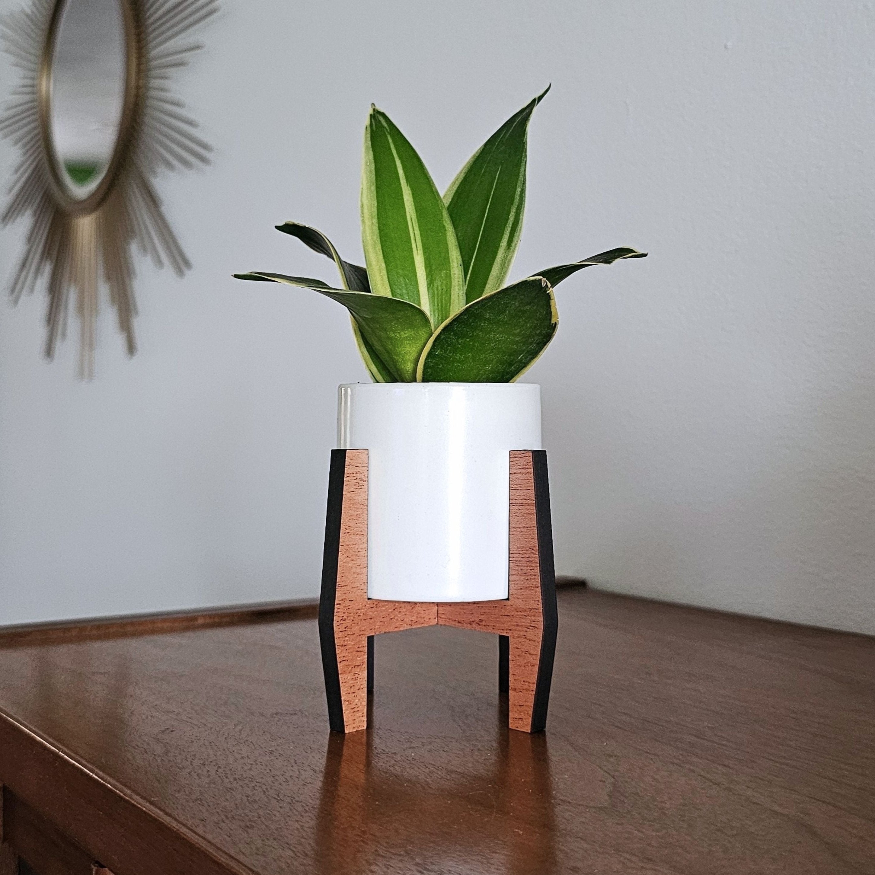 Wooden Mid Century Planter | table decor | succulent cactus planter good | housewarming gift | handmade