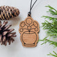 Potted hanging houseplant Christmas ornament - perfect gift for plant lovers. Handmade and wood engraved.