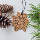 Potted hanging houseplant Christmas ornament - perfect gift for plant lovers. Handmade and wood engraved.