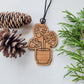 Wood Monstera Leaf Christmas Ornament - Houseplant Gift for Plant Lovers.