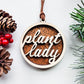 Wood Monstera Leaf Plant Lady Houseplant Ornament Holiday Gift for Plant Moms and  Lovers.