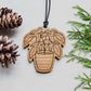 Potted hanging houseplant Christmas ornament - perfect gift for plant lovers. Handmade and wood engraved.