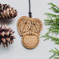 Potted hanging houseplant Christmas ornament - perfect gift for plant lovers. Handmade and wood engraved.